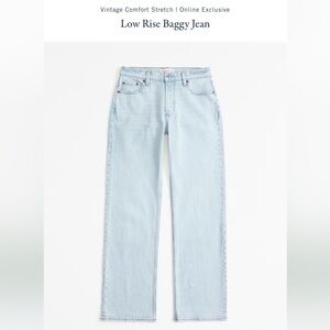 Abercrombie Low Rise Baggy Jean - Light